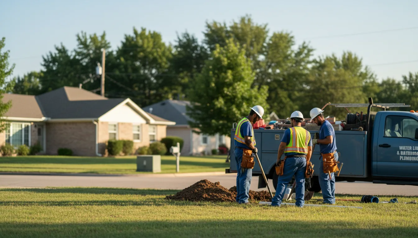 Residential water line and bathroom plumbing service in Dresden, TN